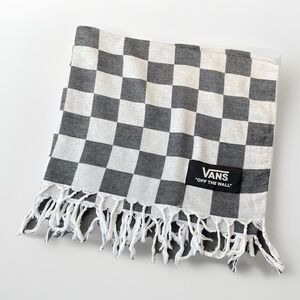 Vans Checkered Travel Throw Blanket 64x40 Black White Fringe Skater Home Decor